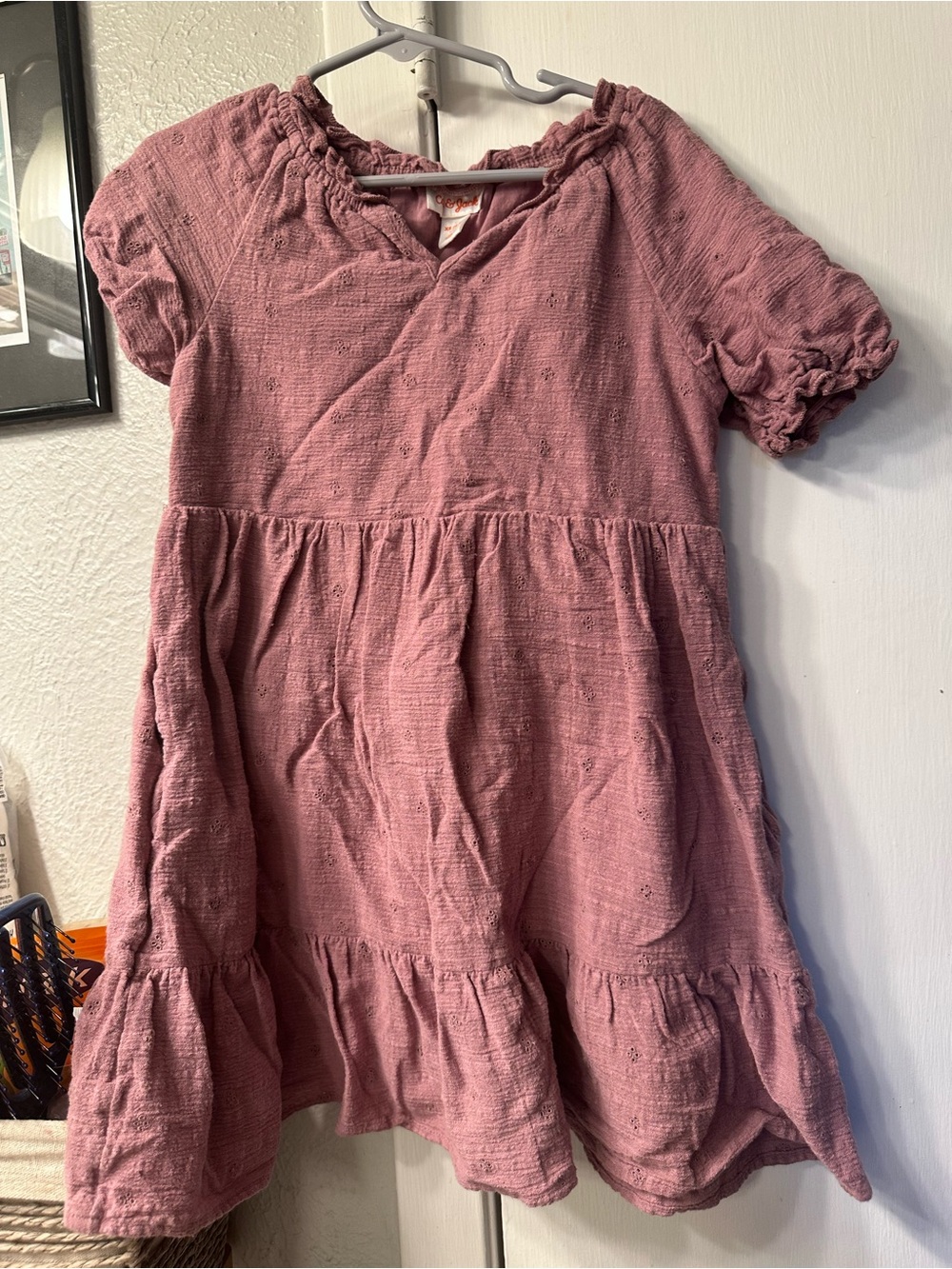 Cat & Jack Mauve Tiered Cotton Dress